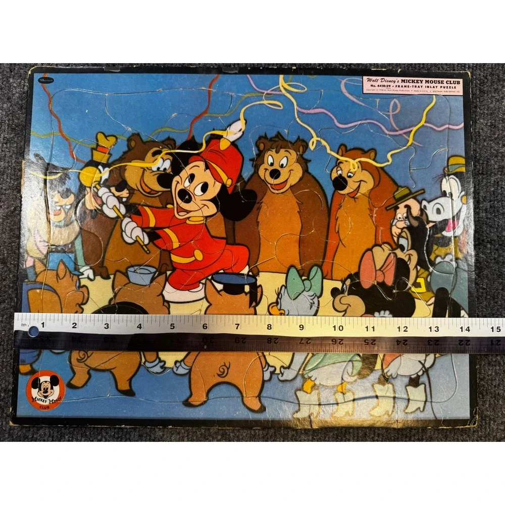Vintage 1956 Walt Disney Mickey Mouse Club Whitman Frame Tray Puzzle‎ Disneyana